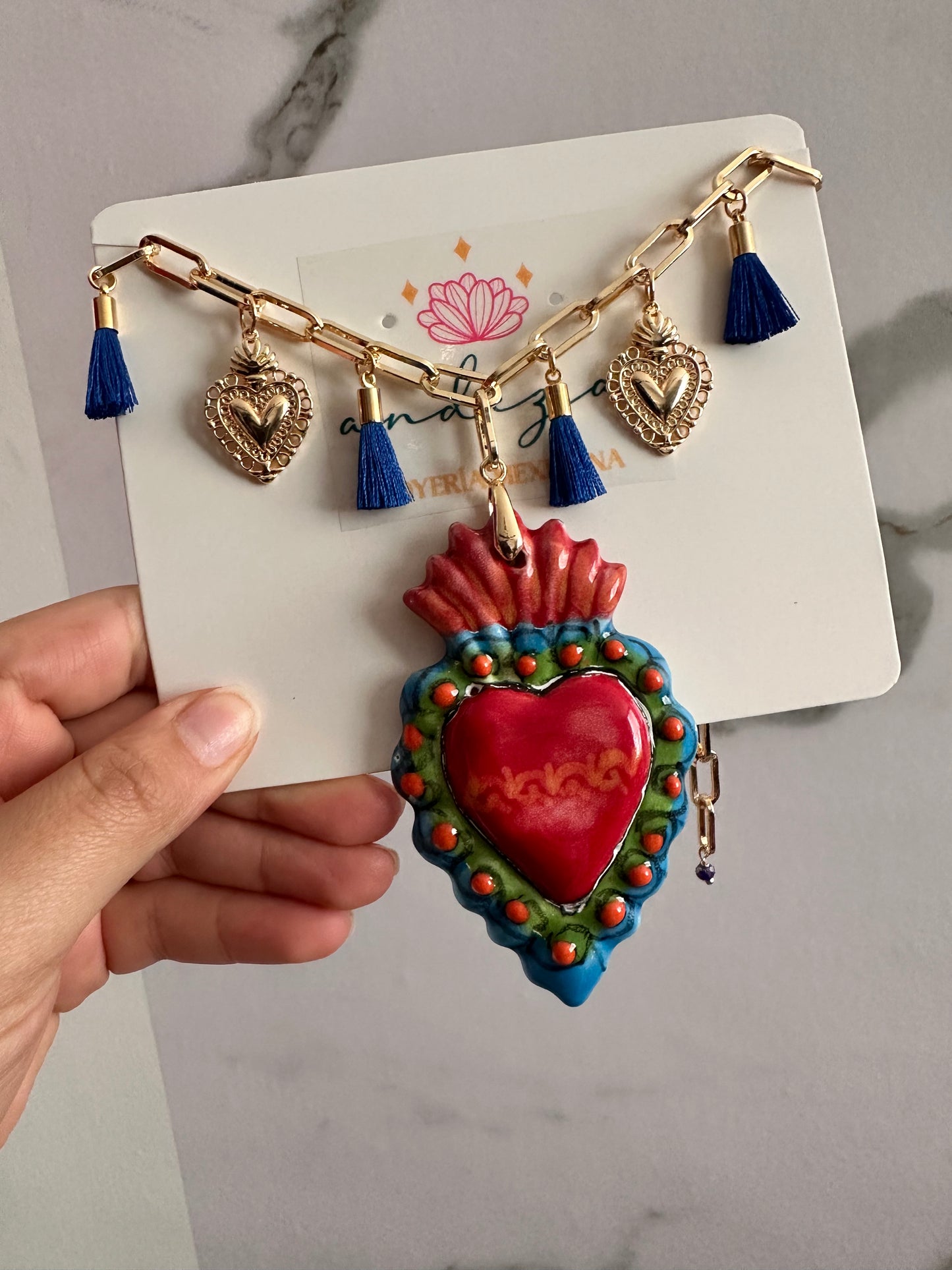 Collar maxi sagrado corazón